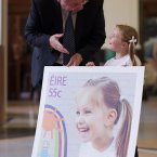 Hannah Mahony with Minister for Communications, Energy and Natural Resources, Pat Rabbitte. © Patrick Bolger 2012