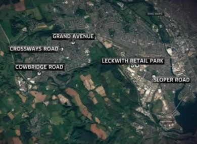 The locations in Cardiff where the hit-and-run incidents occurred.