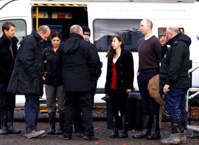 Emma Gowing and her husband Shay pictured with the search team today