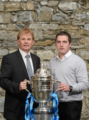 Underdog story: Kierans, right, with St Pat's manager Liam Buckley.