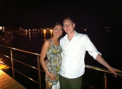 Michaela and John while on honeymoon in January 2011
