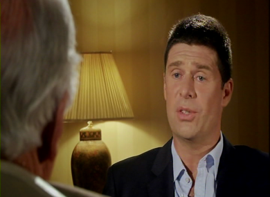 Niall Quinn, right, speaks to Gay Byrne. The Meaning of Life airs tonight on RTÉ 1 at 10.30pm.