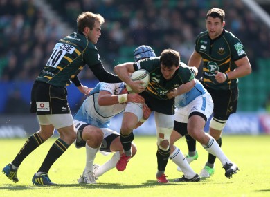 Northampton Saints' Vasily Artemyev during the Heineken Cup Pool Four match at Franklin's Gardens.