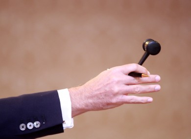 An auctioneer at the Allsop distressed property auction in Dublin on Wednesday