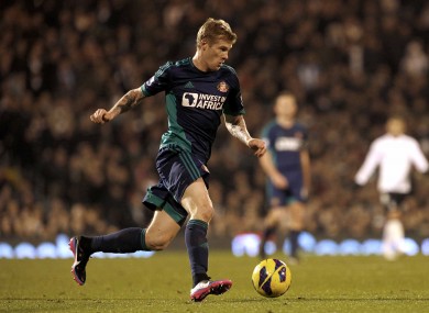 McClean in action against Fulham in Craven Cottage yesterday.