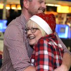 Philip Guildea is welcomed home for Christmas by his mother Roslyn today at Dublin Airport. Philip has been working in Melbourne as a carpenter for two years. Photo: Mark Stedman/Photocall Ireland