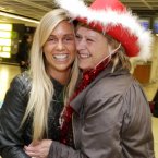 Vicky Gaffney from Waterford and has been living in Sydney for a year and a half is welcomed home for Christmas by her mother Breda Gaffney today at Dublin Airport. Photo: Mark Stedman/Photocall Ireland