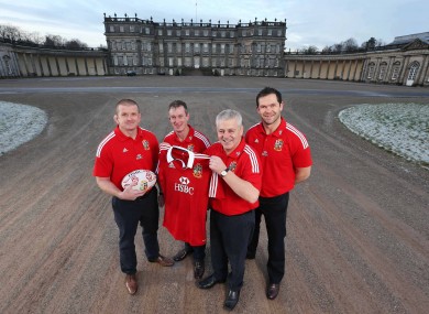 Gatland with his backroom side today.