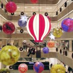 A general view of Christmas decorations at a shopping mall in Nanjing, Jiangsu Province of China. (Photo by ChinaFotoPress)***_***434855747