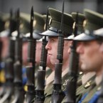 Soldiers from the 7th Infantary Battalion at Dublin Castle. Image: Niall Carson/PA Wire