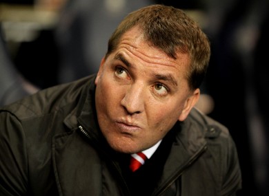 Brendan Rogers trying to work out tonight's Europa League permutations.