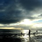 Storm clouds come in over the North sea at Seham near Sunderland today (PA Photo Owen Humphreys)