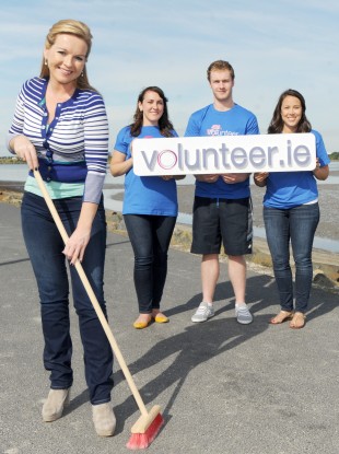 Broadcaster Claire Byrne promotes Volunteer Ireland last year.