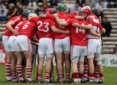 Cork team huddle