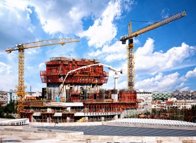 The Sky Tower in Wroclaw, Poland for which CRH supplied concrete and pumping services.