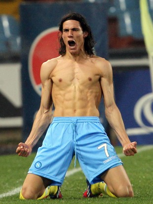 If Cavani does move to the Premier League, we're not sure this would be advisable on a wet Tuesday in Stoke.