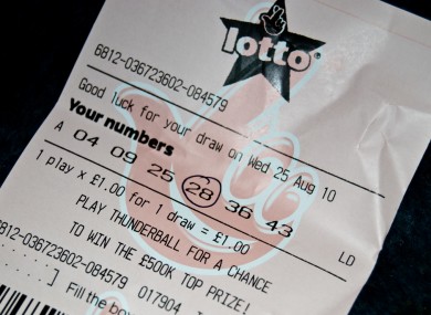 Not the lottery ticket in question.
