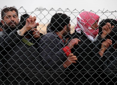Syrian refugees attempting to enter Jordan, Jan. 28, 2013.
