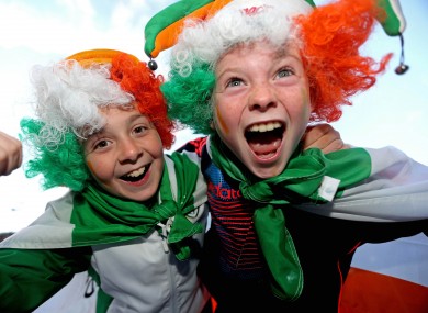 Ireland fans Ryan Lally and James McDonnell.