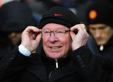 Alex Ferguson on the bench at White Hart Lane at the weekend.
