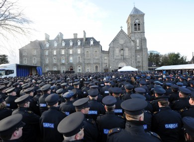 Gardaí attend the funeral of Detective Garda Adrian Donohoe on Wednesday