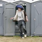 This guy, who had to use a portaloo (Mark Stedman/Photocall Ireland)