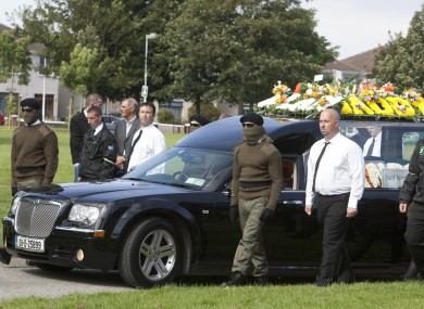 The funeral of Alan ryan in September 2012