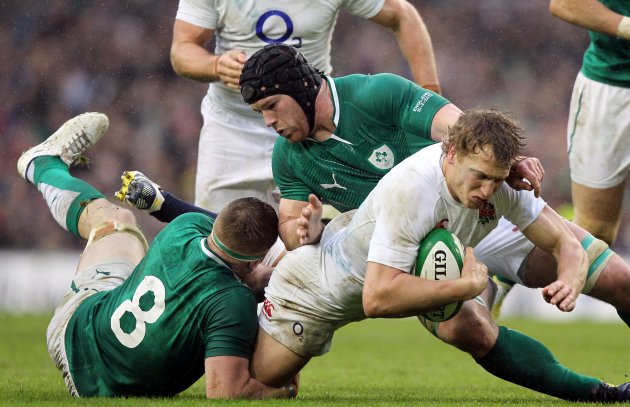 Billy Twelvetrees, Jamie Heaslip and Sean O'Brien 10/2/2013