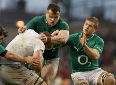 Healy clashed with Coles and Robshaw in the first-half.