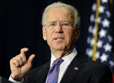 Vice President Joe Biden gestures as he speaks at a gun violence conference in Danbury, Connecticut.