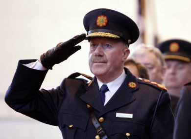Garda Commissioner Martin Callinan at the Garda reserve graduation ceremony yesterday.