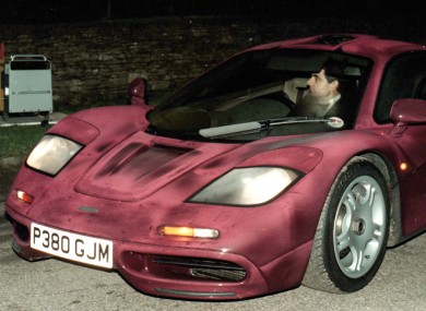 Rowan Atkinson at the wheel of his McLaren F1 sports car (file photo).