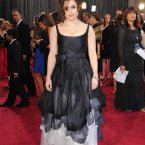 Helena Bonham Carter wears something Helena Bonham Carter would wear to milk the cows. 