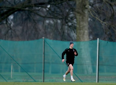 Sexton in a light jog last week.