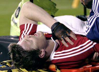 O'Driscoll lies injured back in 2005.