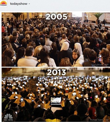 pope phones pic